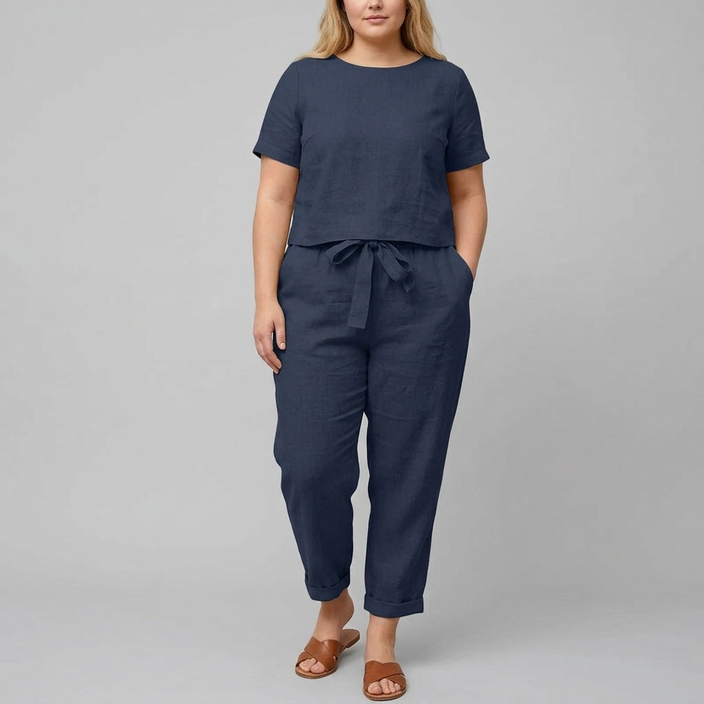Suzy | Effortless Summer Co-Ord - Plus size model