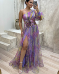 Cecelia - Dress with one sleeve - Plus size model