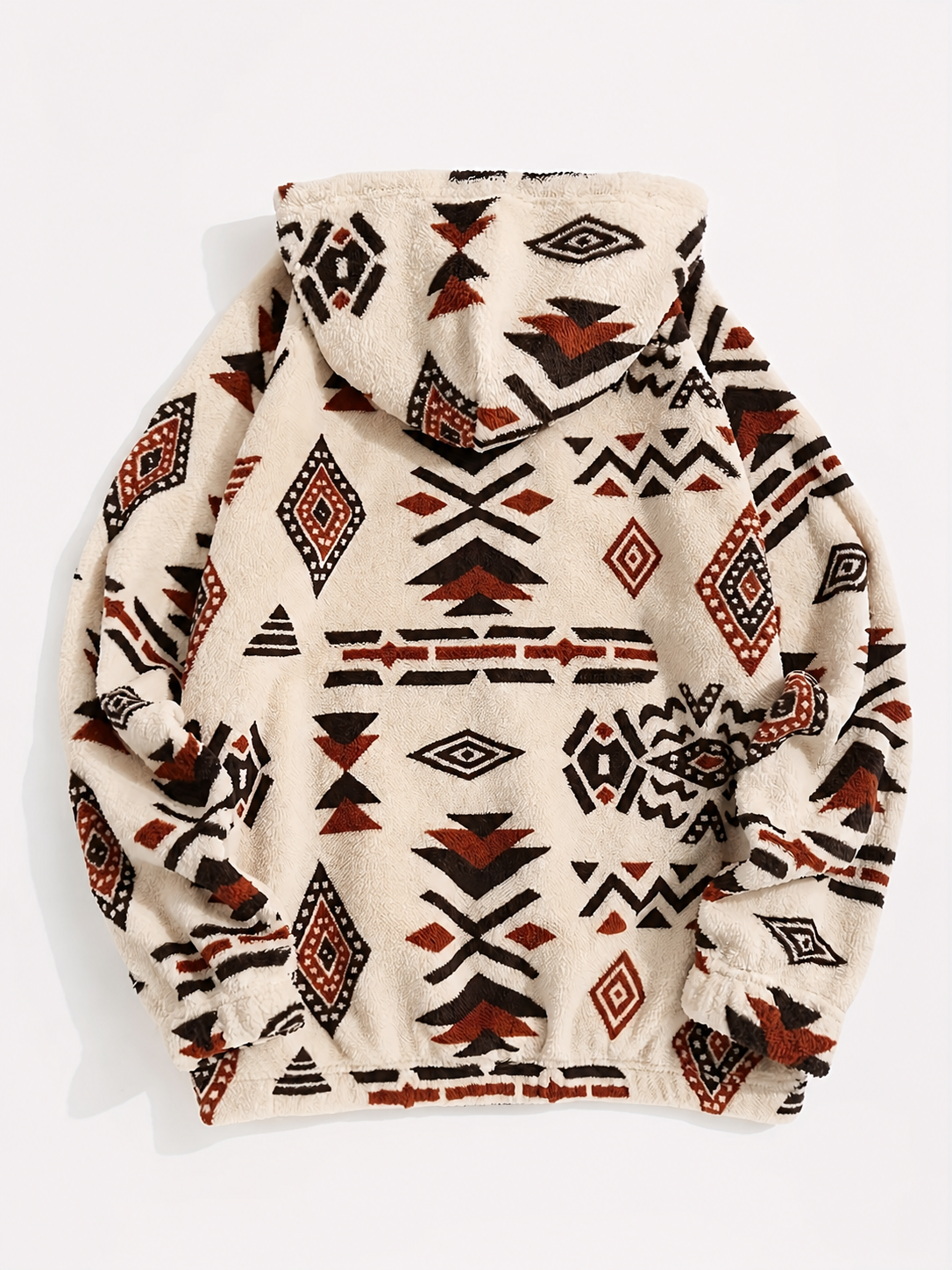 Everly™ | Aztec Plush Hoodie - Plus size model