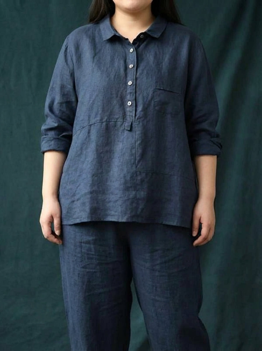 Elvie | Elegant Summer Blouse - Plus size model