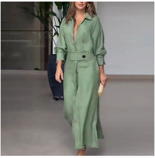 Isla V-Neck Slim Dress: Elegant Sky Blue Statement