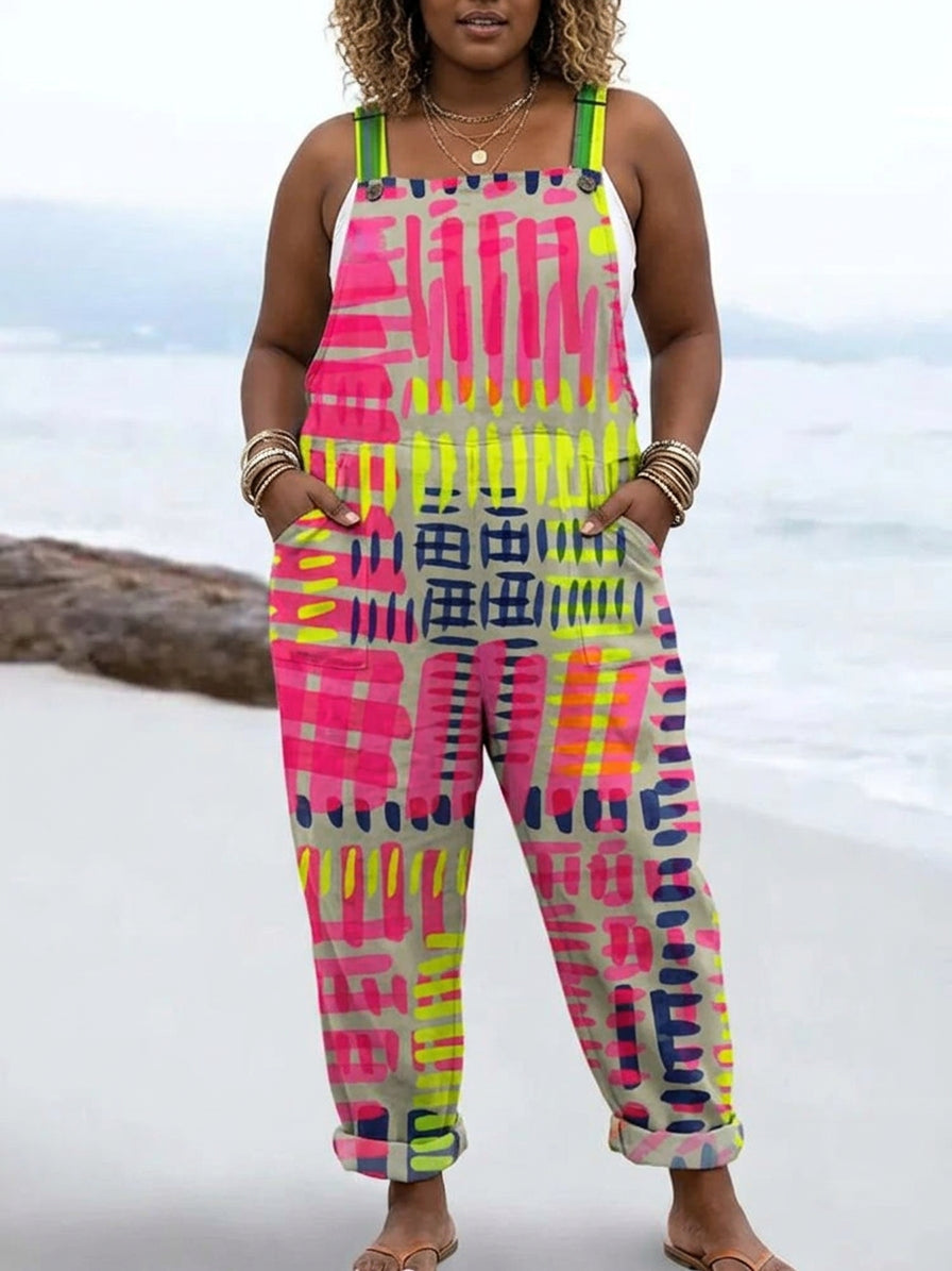 Hashtag Hues Jumpsuit - Plus size model