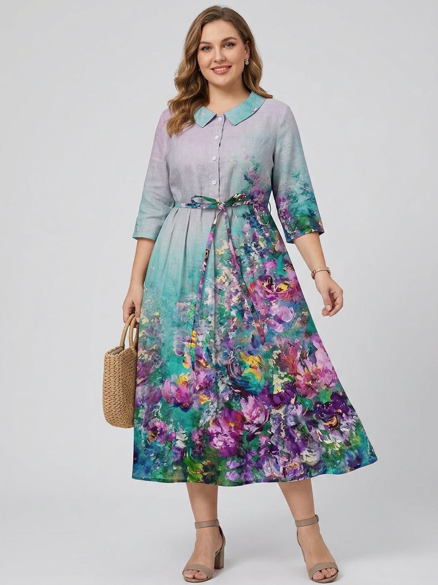 Jayzlynn | Elegant Dress - Plus size model