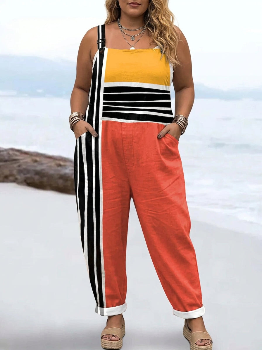 Metro Pop Jumpsuit - Plus size model