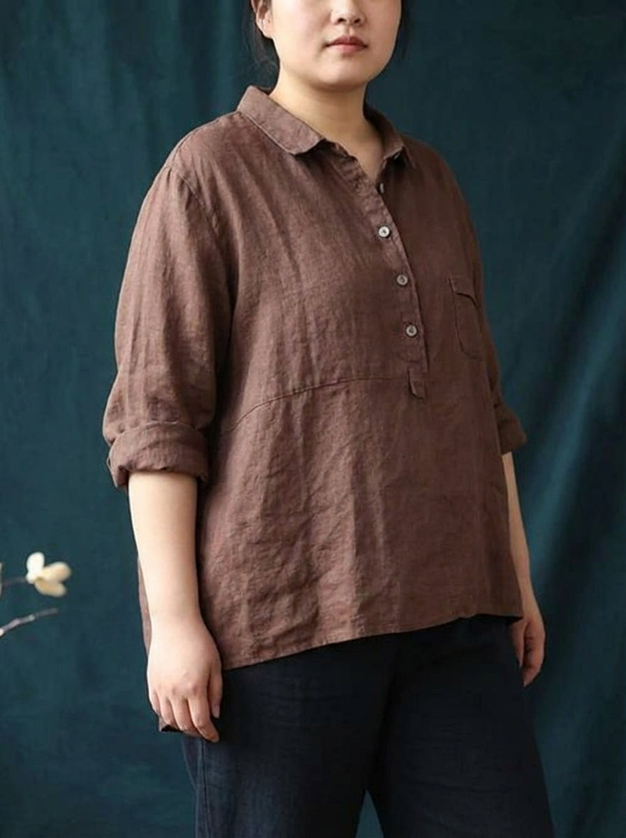 Elvie | Elegant Summer Blouse - Plus size model