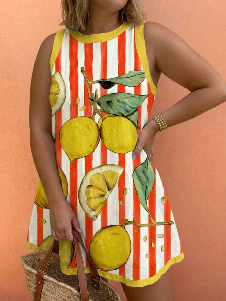 Citrina | Sleeveless Tank Dress - Plus size model