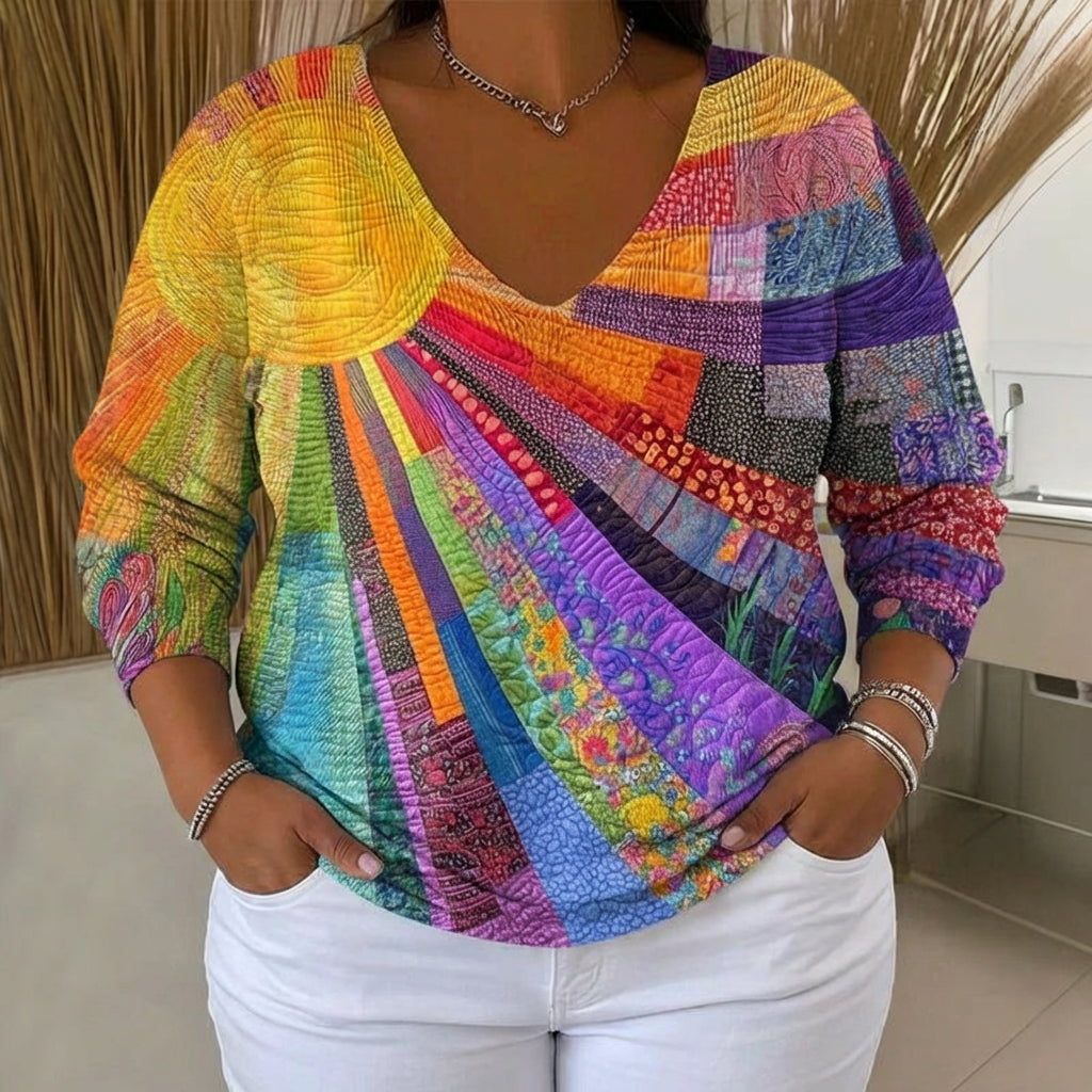 Colored Vintage T-Shirt - Plus size model