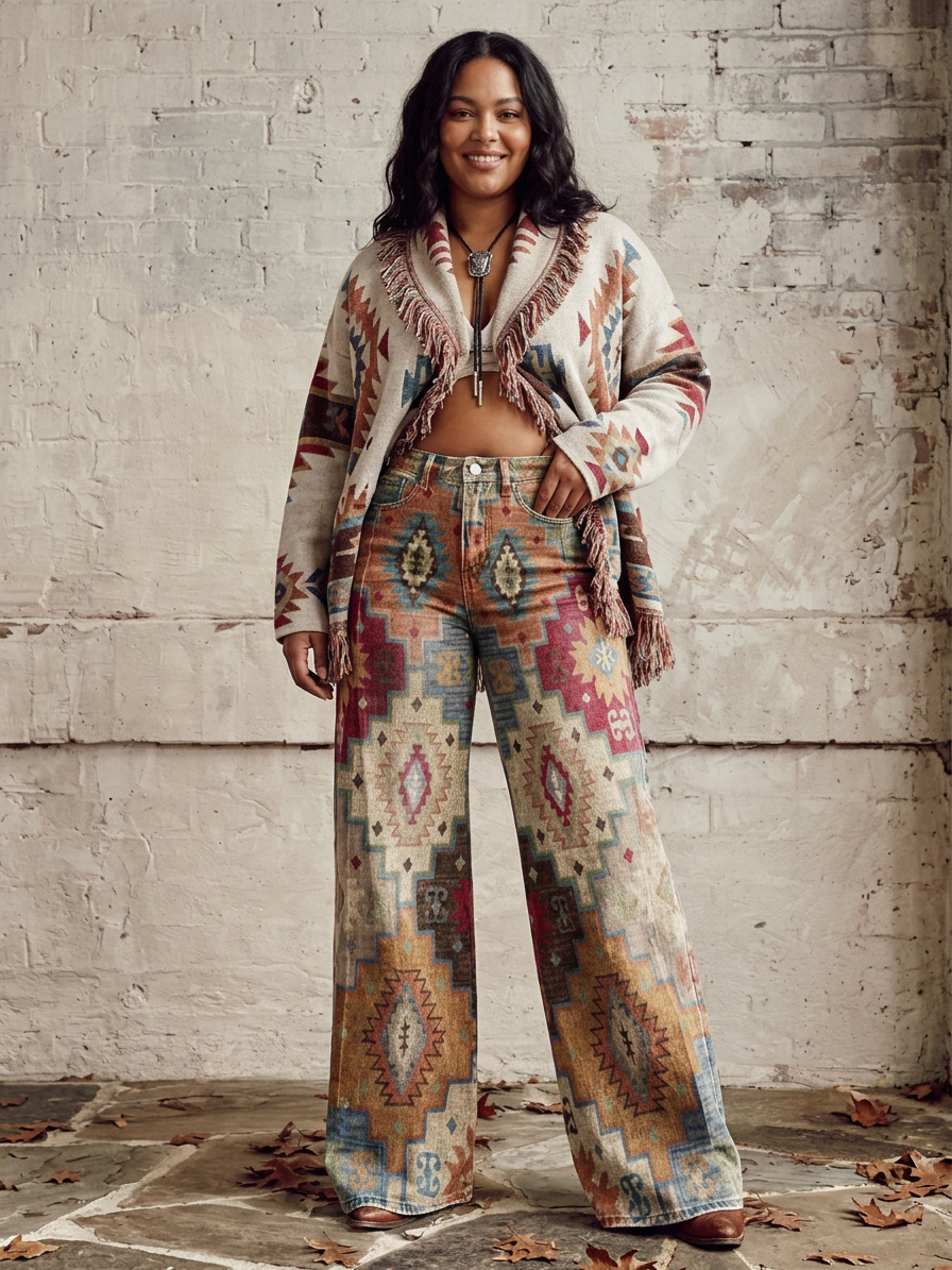 Léa - Retro Elegant Pants - Plus size model