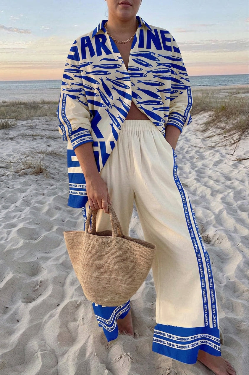 Mariselle | Linen Set - Plus size model
