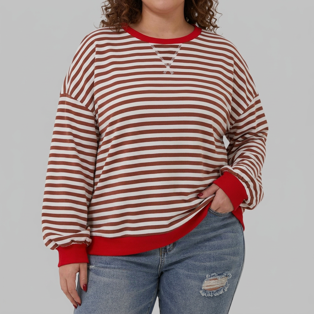 Anya | Casual Long Sleeve Shirt - Plus size model