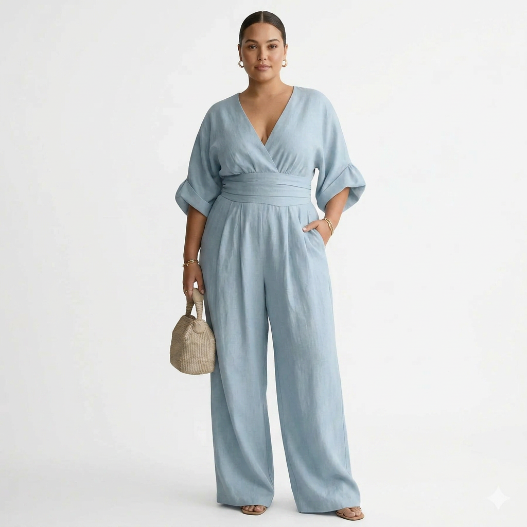 Elegant and Sophisticated Jumpsuit - Plus size model