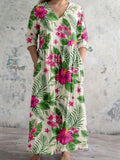 Isladora | Tropical Bloom Maxi Dress - Plus size model