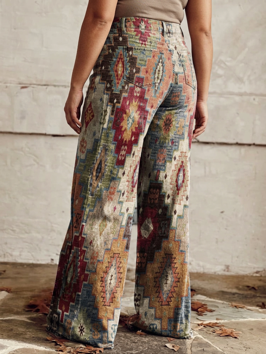Léa - Retro Elegant Pants - Plus size model