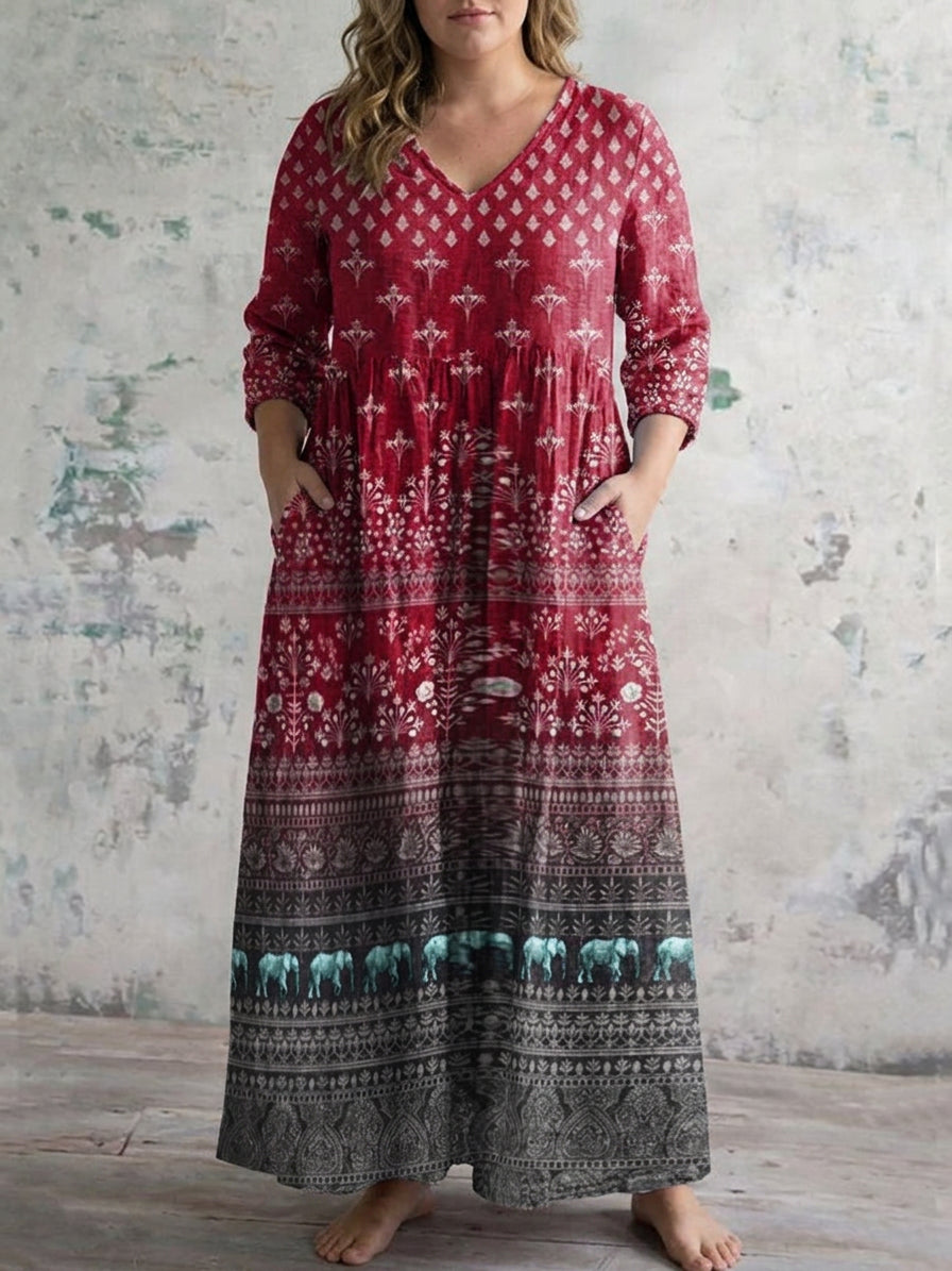 Saharaelle | Nomad Charm Maxi Dress - Plus size model