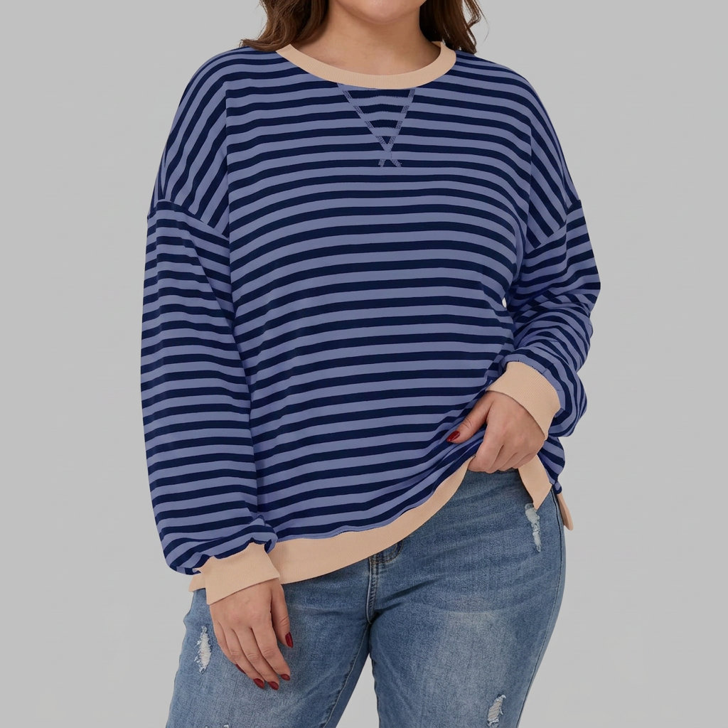 Anya | Casual Long Sleeve Shirt - Plus size model