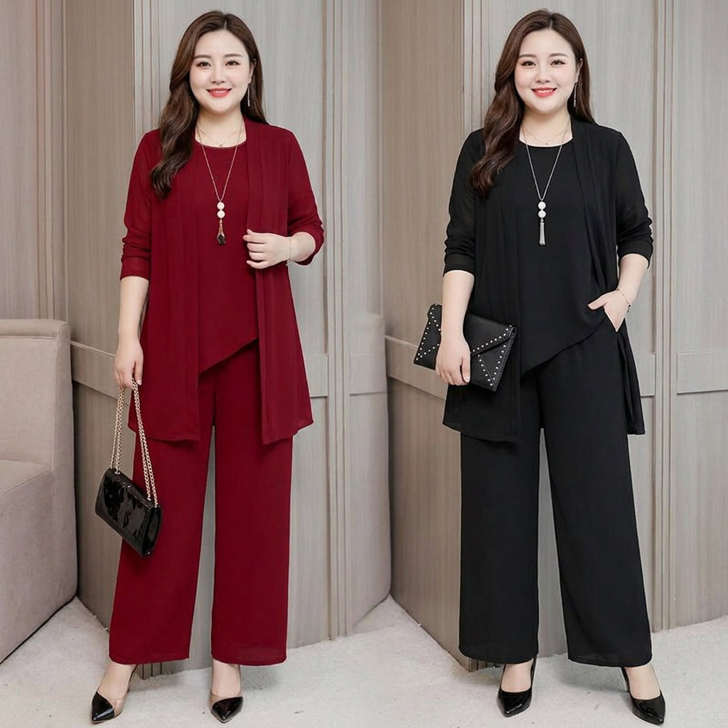 Alison - Plus-Size Three-Piece Suit - Plus size model