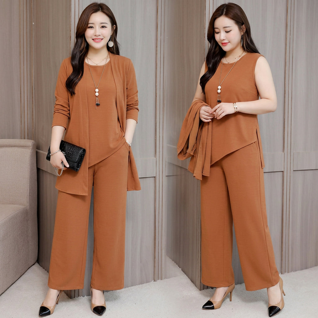 Alison - Plus-Size Three-Piece Suit - Plus size model