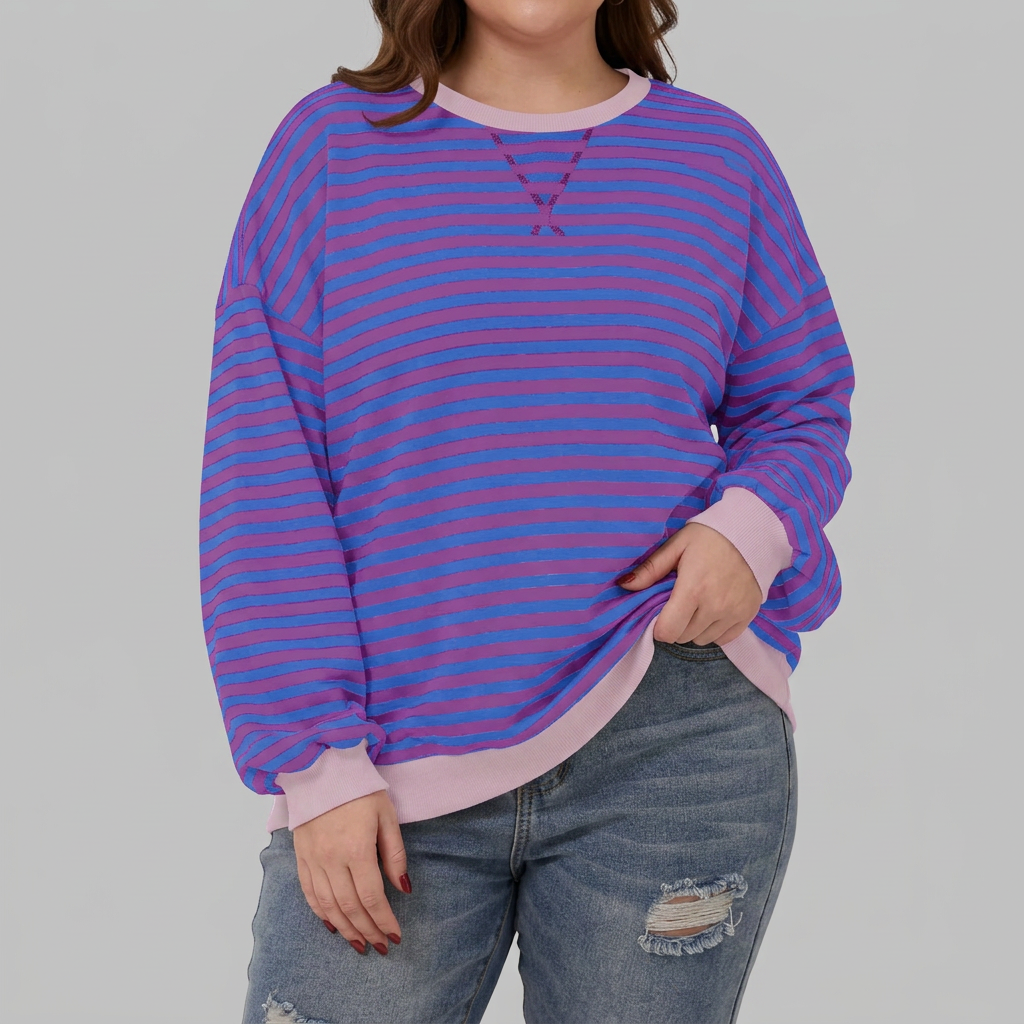 Anya | Casual Long Sleeve Shirt - Plus size model