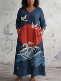 Kaelina | Rising Tide Maxi Dress - Plus size model