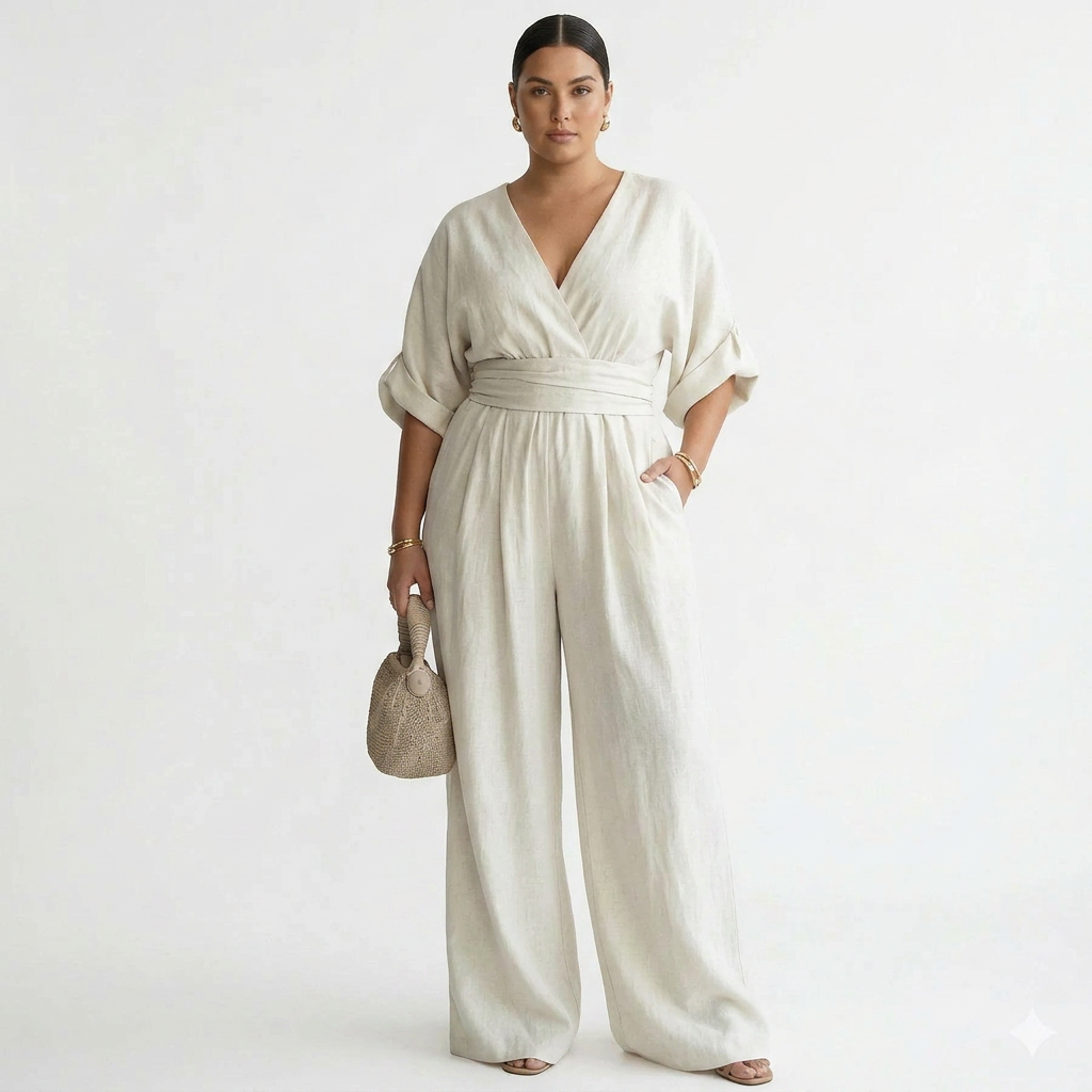 Elegant and Sophisticated Jumpsuit - Plus size model