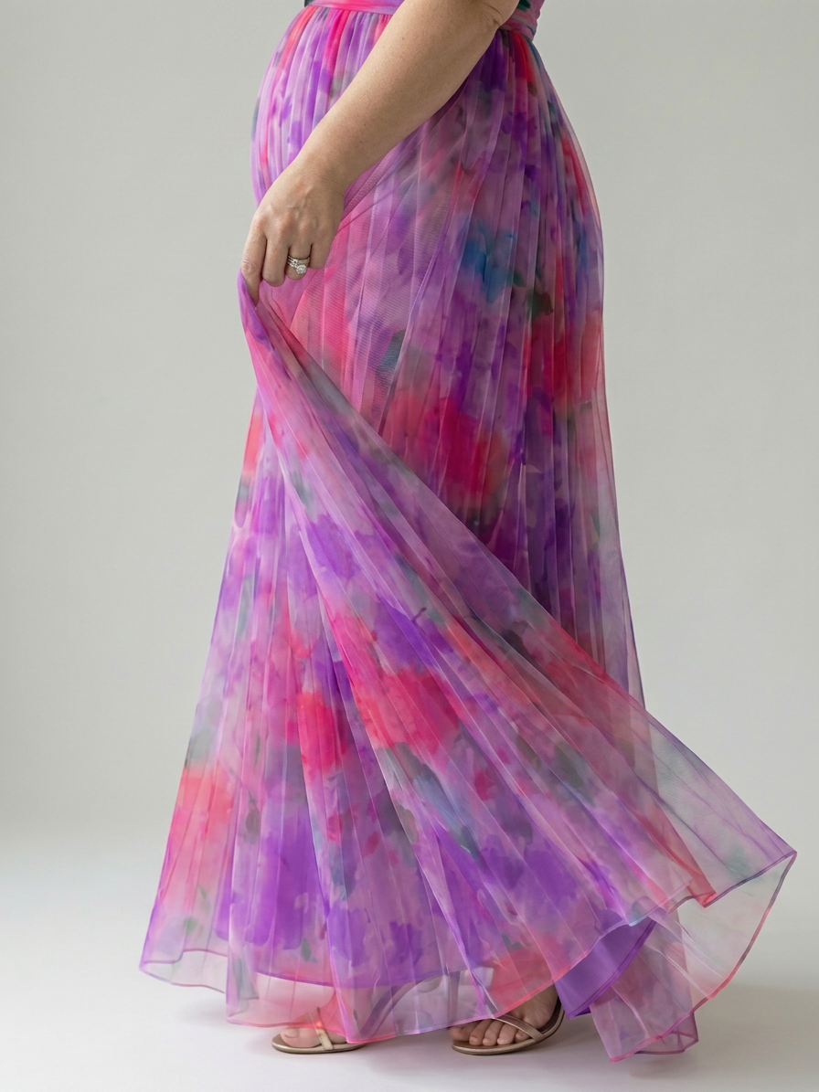 Stella & Grace™ | Soft Wrap Maxi Dress - Plus size model