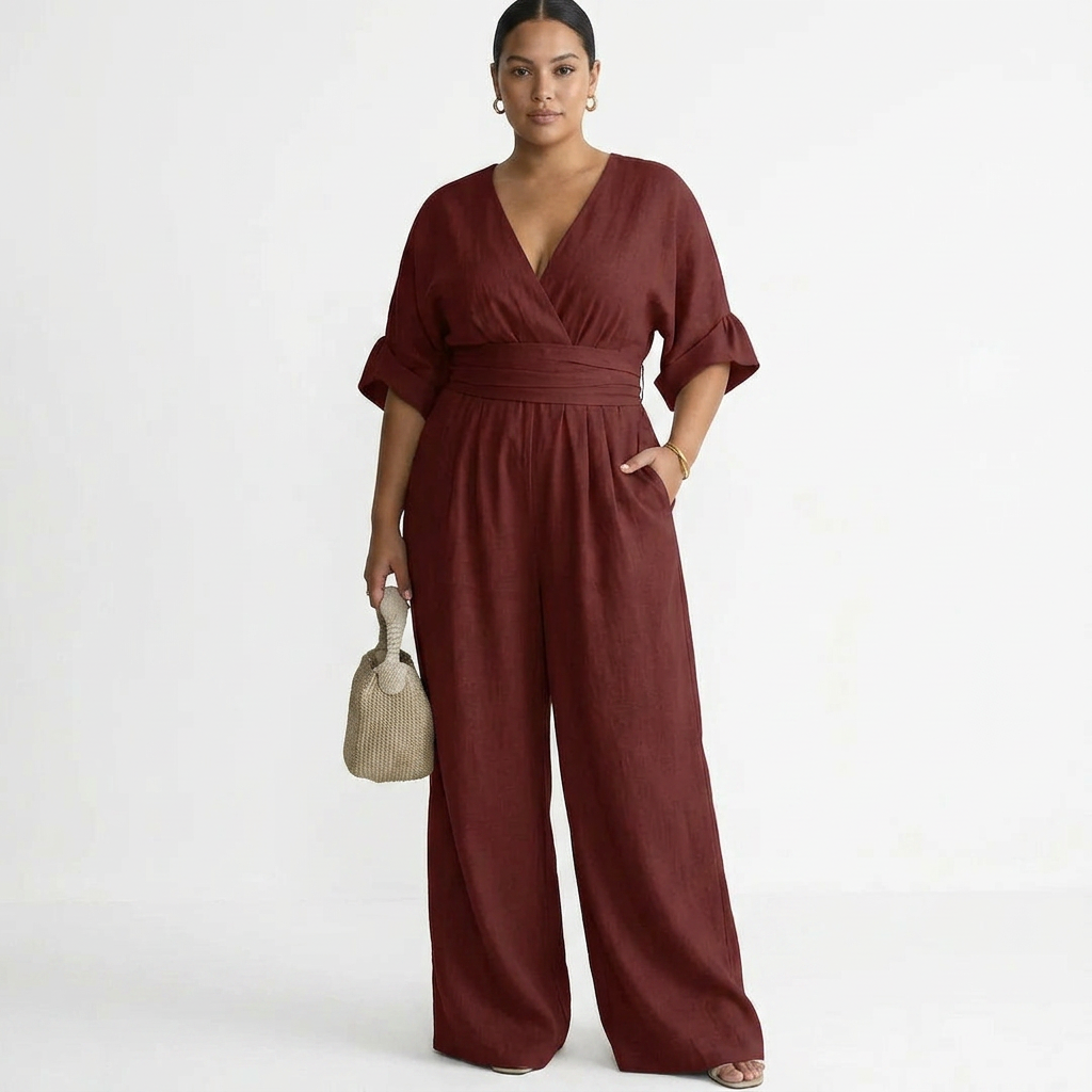 Elegant and Sophisticated Jumpsuit - Plus size model
