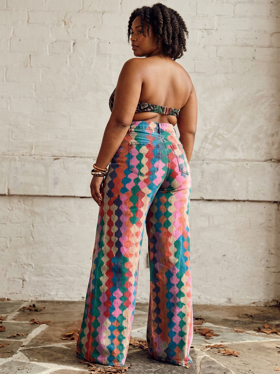 Amélie - Elegant Bohemian Pants - Plus size model