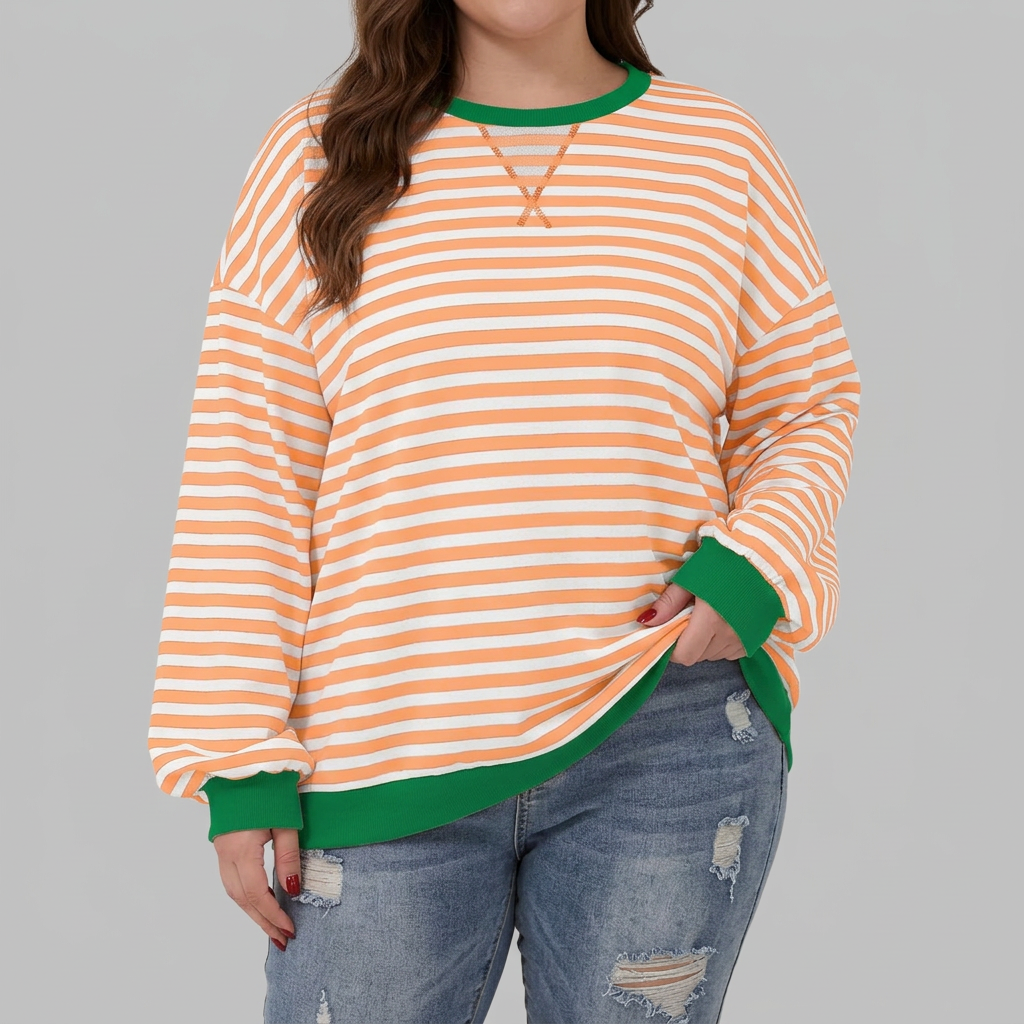 Anya | Casual Long Sleeve Shirt - Plus size model