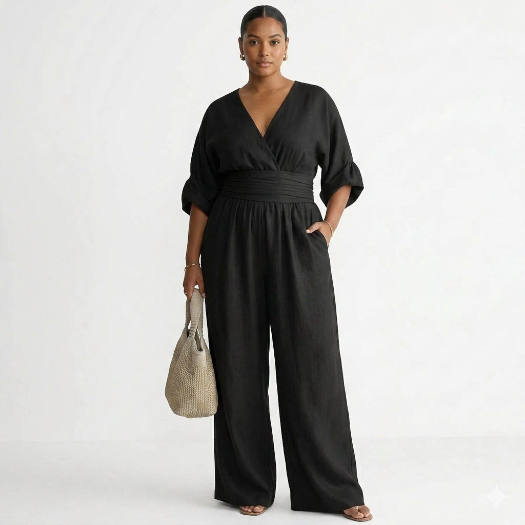 Elegant and Sophisticated Jumpsuit - Plus size model