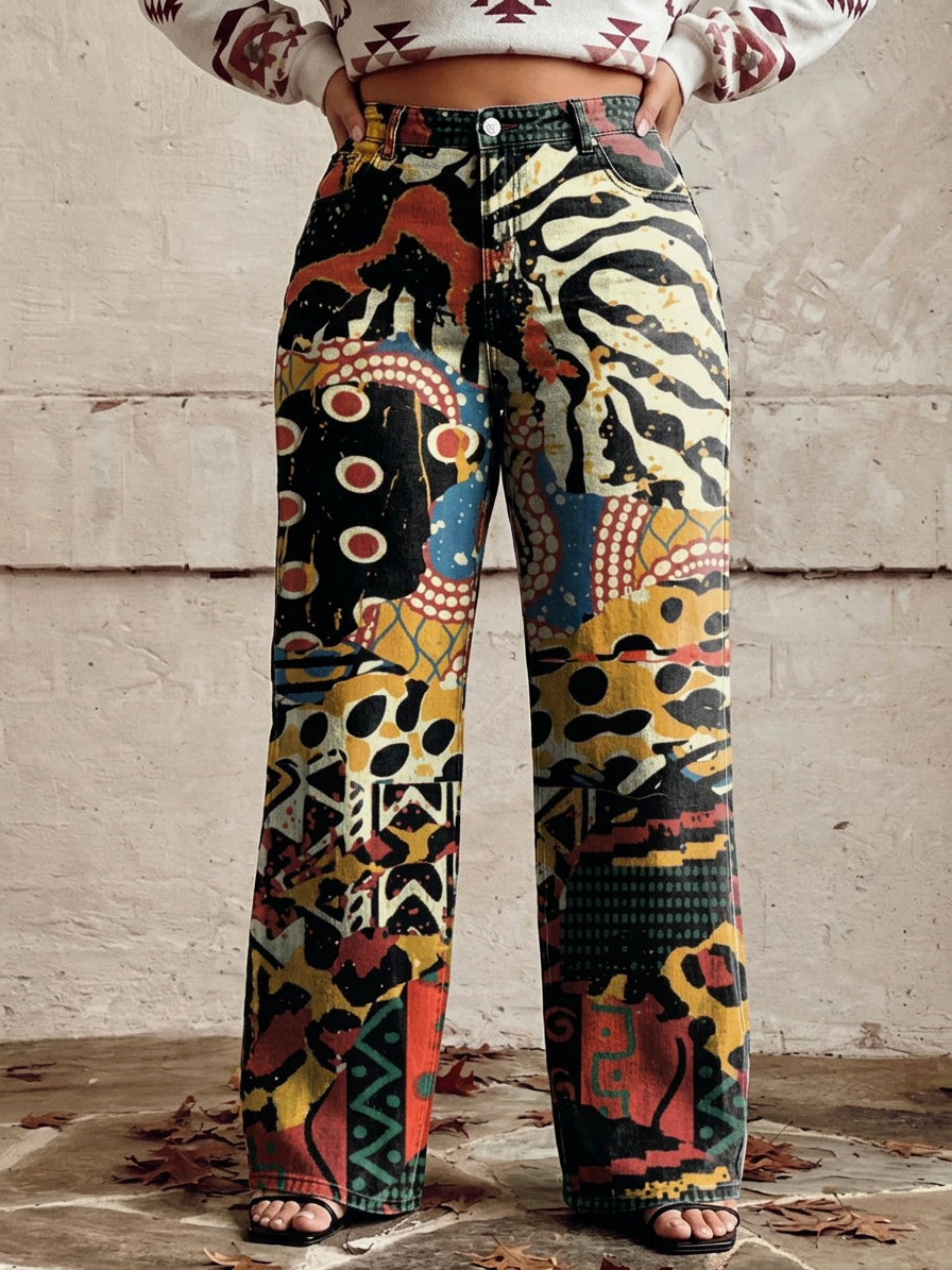 Élodie - Elegant Wide Trousers - Plus size model