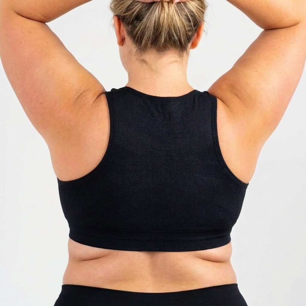 Supportive Bra with Front Closure - Plus size model
