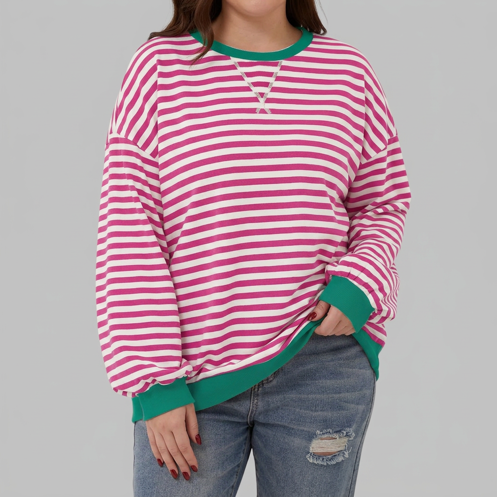 Anya | Casual Long Sleeve Shirt - Plus size model