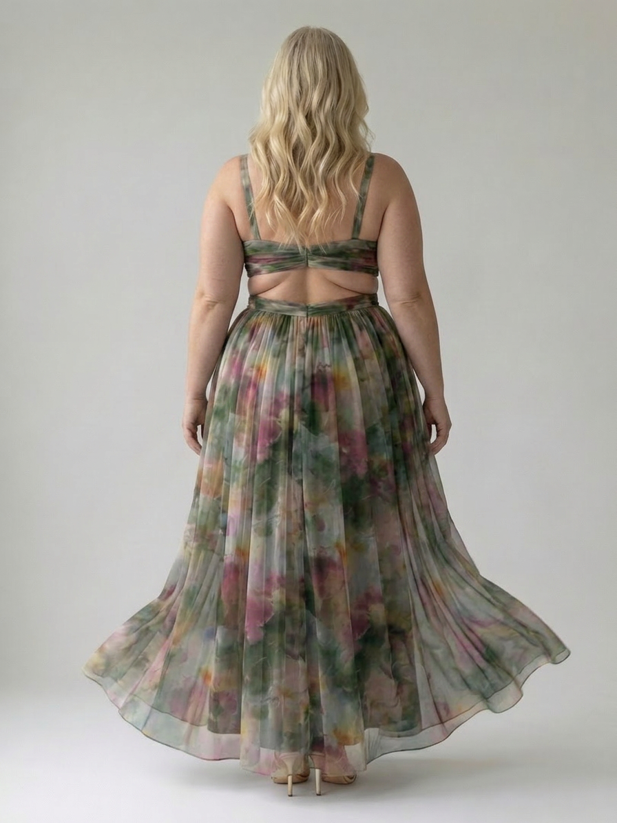Stella & Grace™ | Soft Wrap Maxi Dress - Plus size model