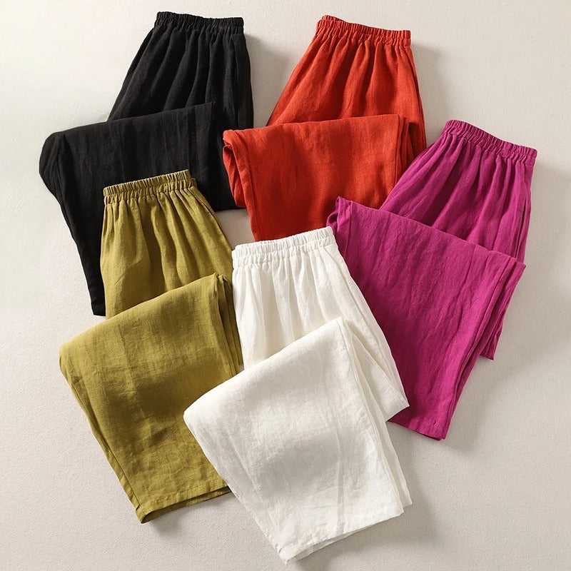 Amalia — Fluid Cotton and Linen Pants