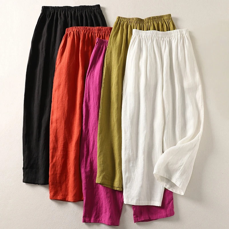 Amalia — Fluid Cotton and Linen Pants