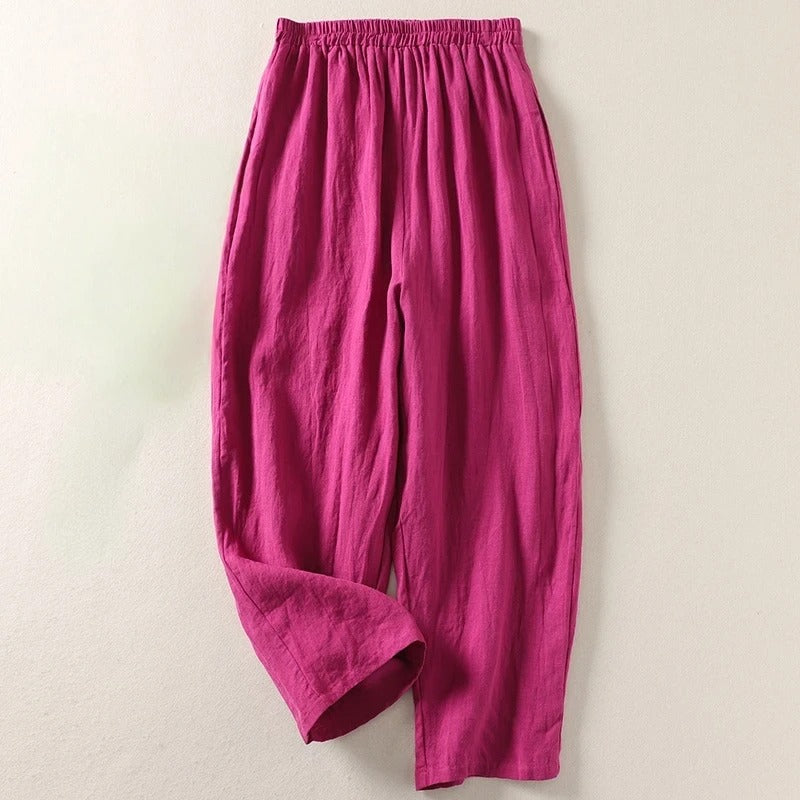 Amalia — Fluid Cotton and Linen Pants