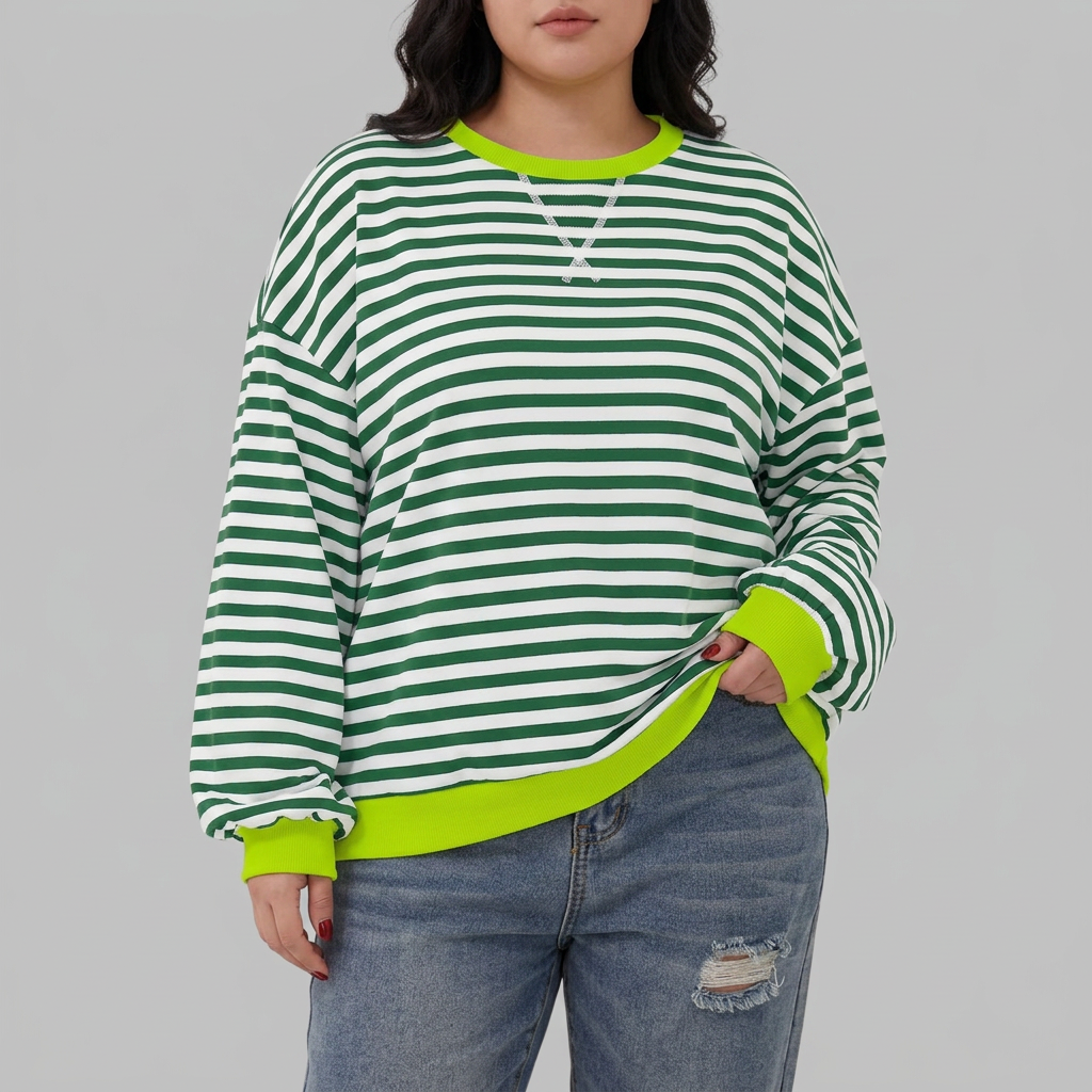Anya | Casual Long Sleeve Shirt - Plus size model