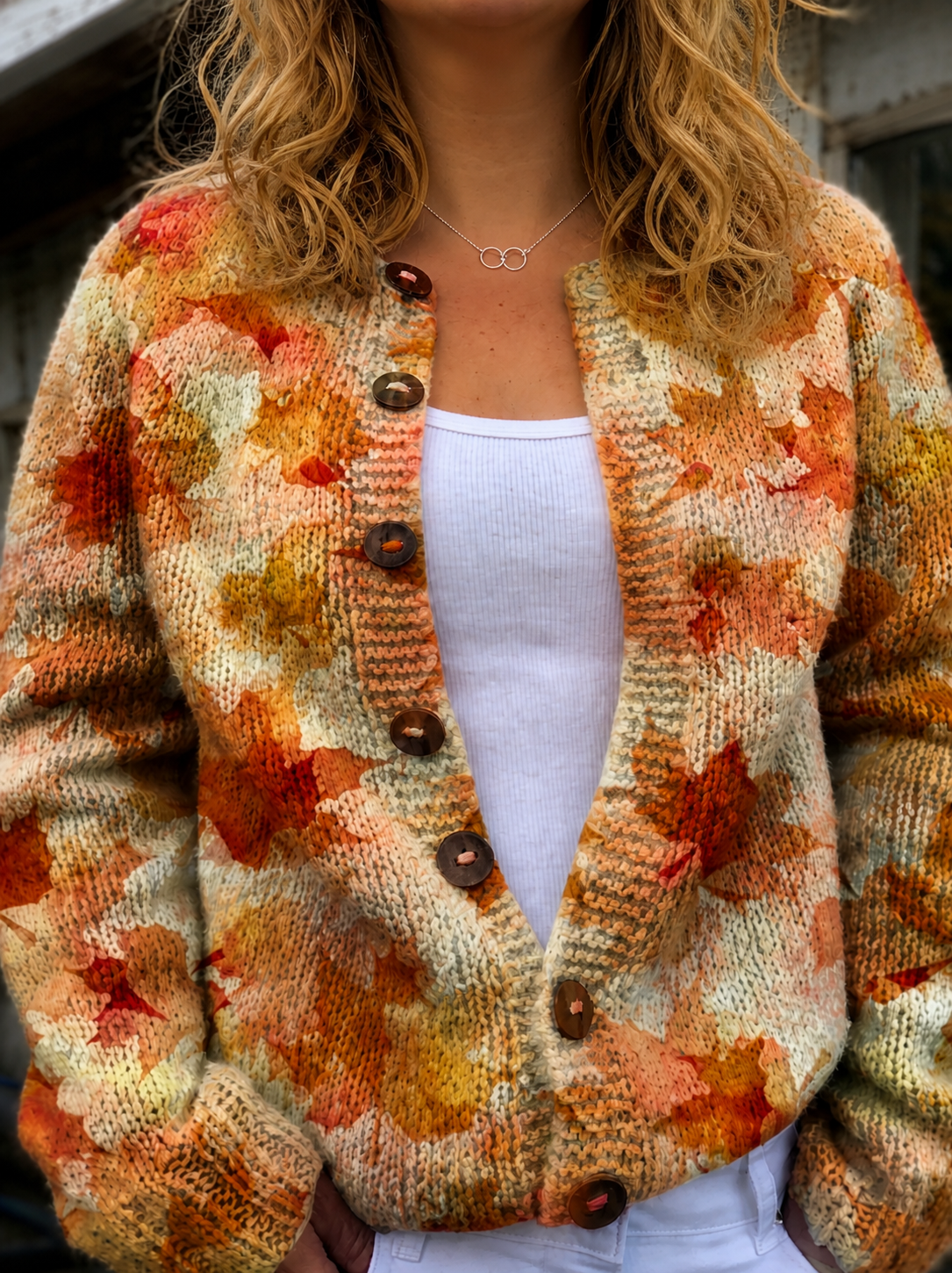 Briarwood | Vintage Knit Cardigan Sweater - Plus size model