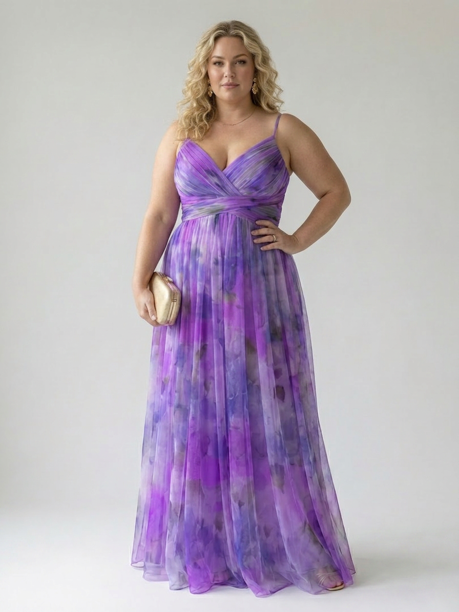 Stella & Grace™ | Soft Wrap Maxi Dress - Plus size model