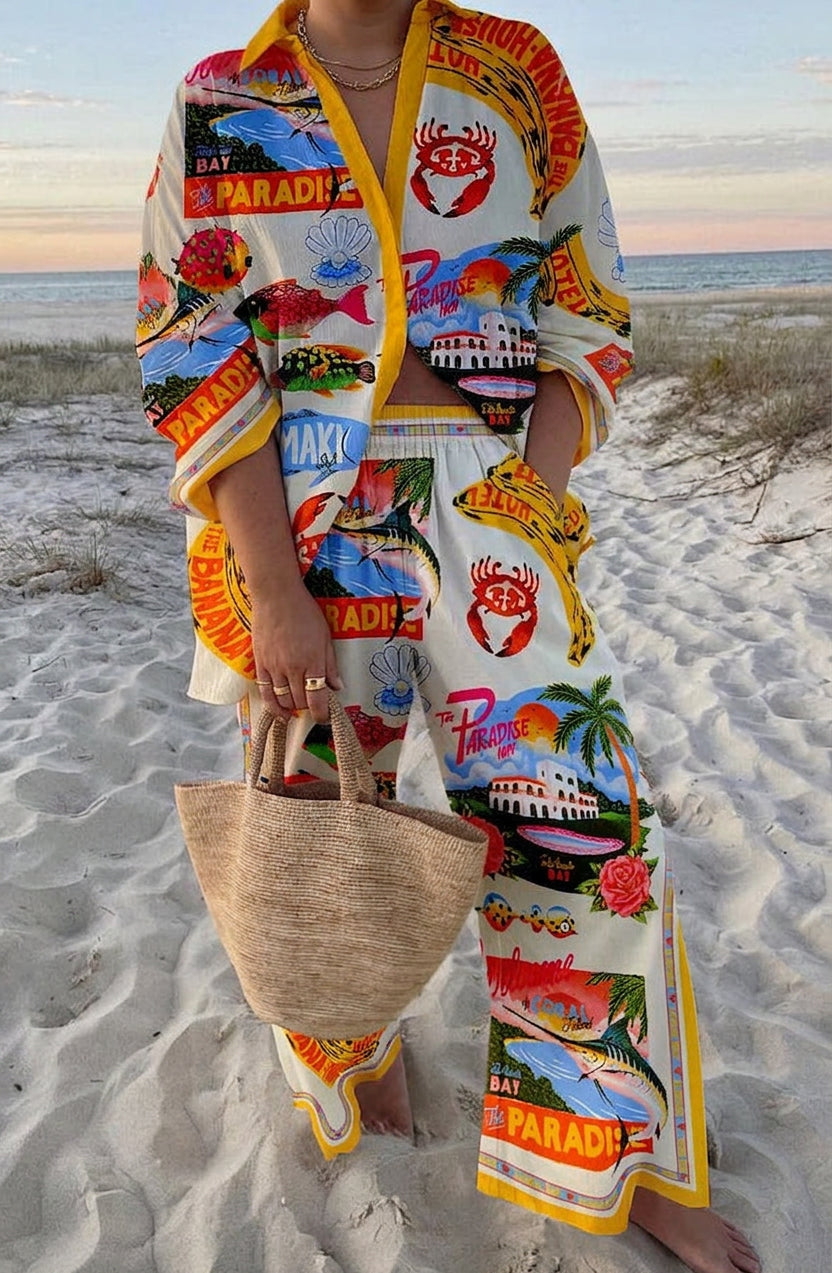 Paradisia | Linen Set - Plus size model