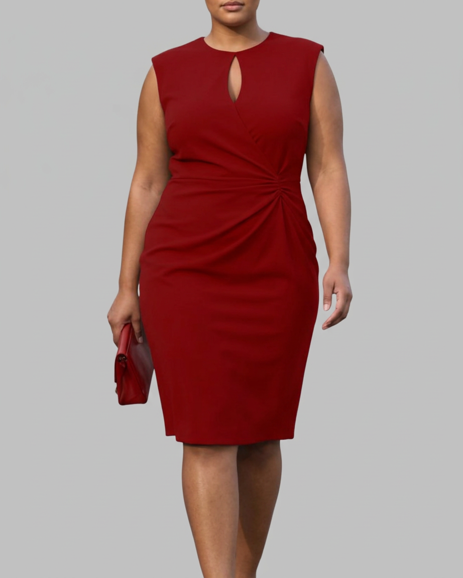 Maren™ | Elegant Midi Dress for Every Day - Plus size model