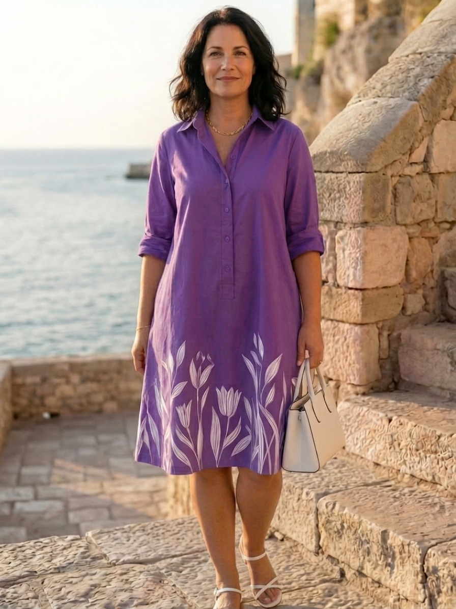Galatea | Evening Garden Walk Dress - Plus size model