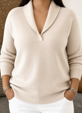 Antonine | V-Neck Sweater - Plus size model