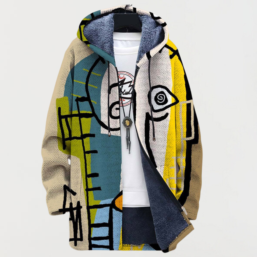 Kerry - Art-Inspired Hooded Cardigan