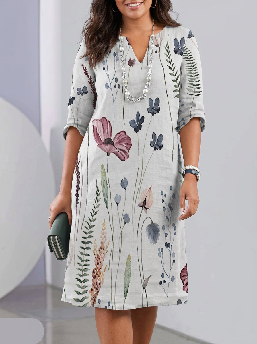 Scarlett | Floral Layered Dress - Plus size model