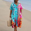 Amara™ | Summer Tie & Dye Dress in Bright Colors - Plus size model