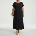 Margaux™ — Elegant and Minimalist Long Dress - Plus size model