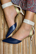 BICOLORE SLINGBACK WITH ELEGANT HEEL - Plus size model