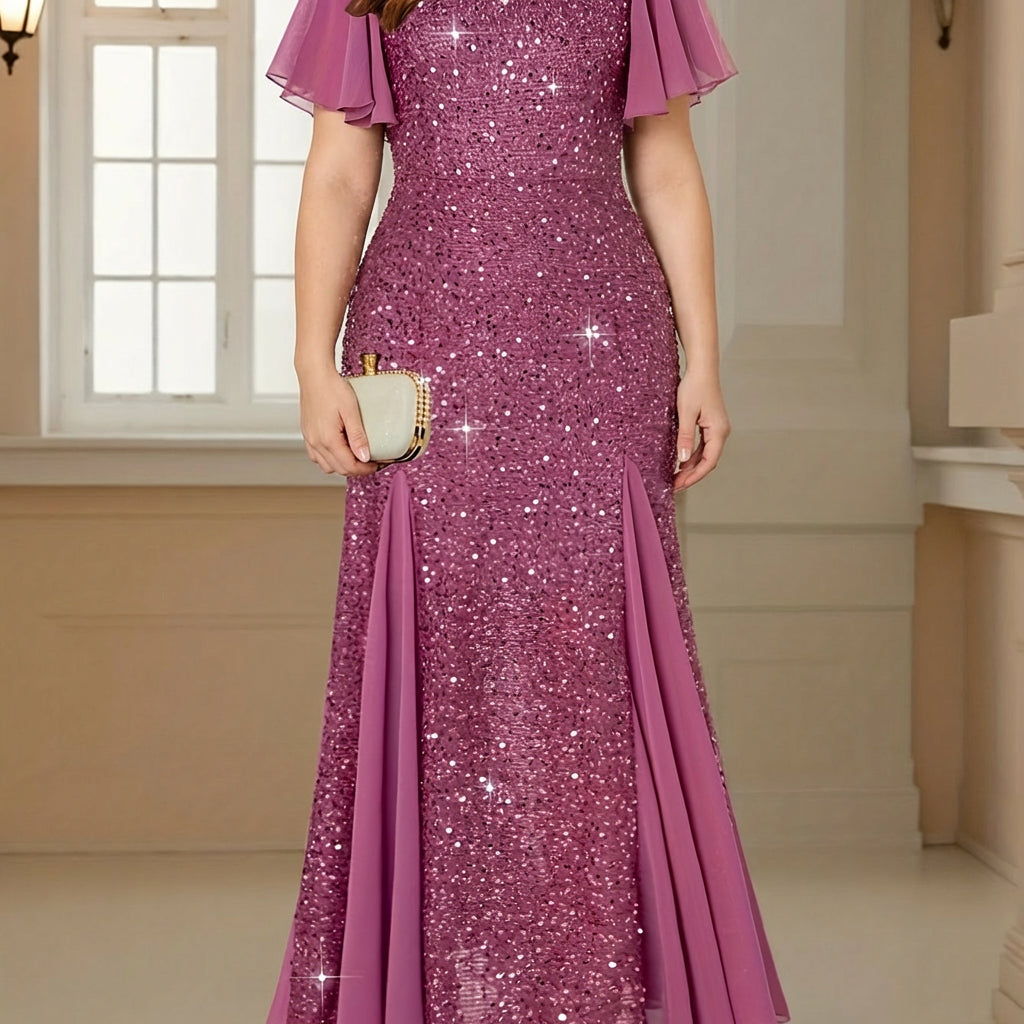 Eleanor | Timeless Holiday Evening Dress - Plus size model