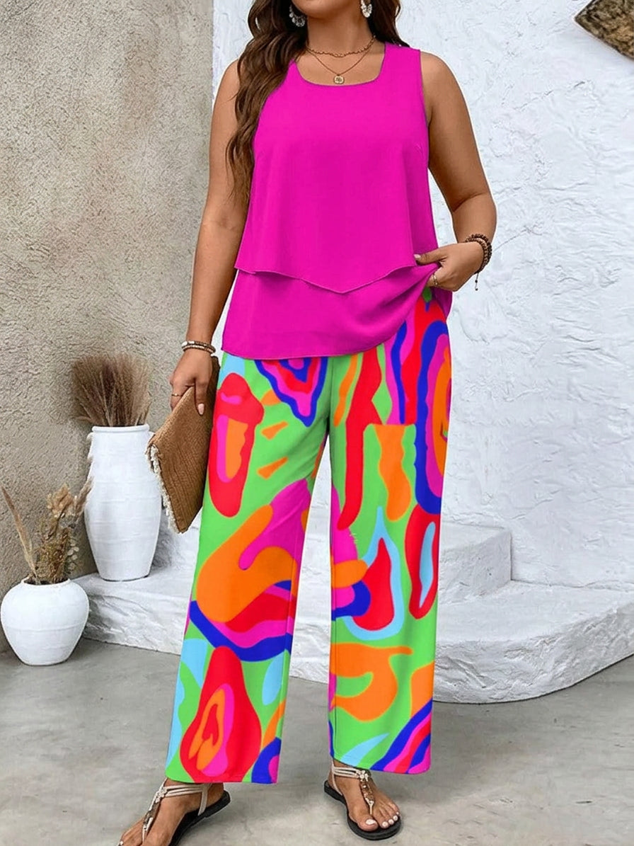 Isabella - Elegant Summer Set - Plus size model